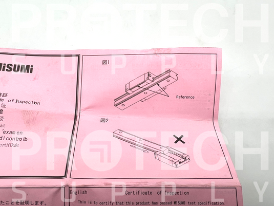 Misumi SSE2BNL13-460 Linear Guide 2 Slide Assembly NEW with WARRANTY