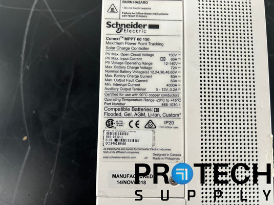 Schneider Conext MPPT 60-Amp 150V Solar Charge Controller with WARRANTY