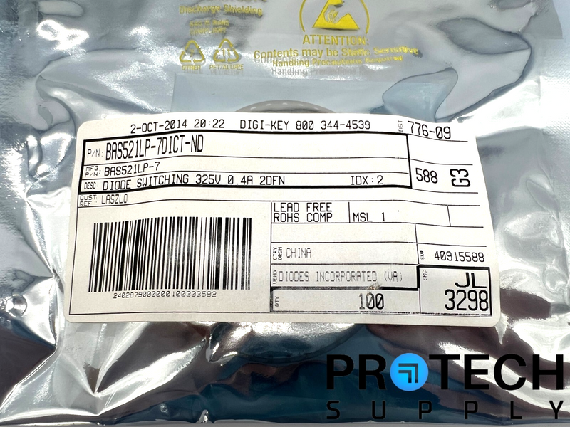 Load image into Gallery viewer, 100/Pk Diodes Incorporated BAS521LP-7 Surface Mount with WARRANTY

