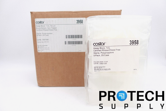 (25/Case) Corning Costar 3958 96-well Clear Round Bottom 1mL Well Plate NEW