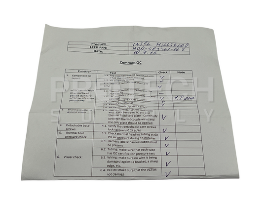Intel ZEUS Semiconductor Thermal Head Assembly MDO-589341-002 with WARRANTY