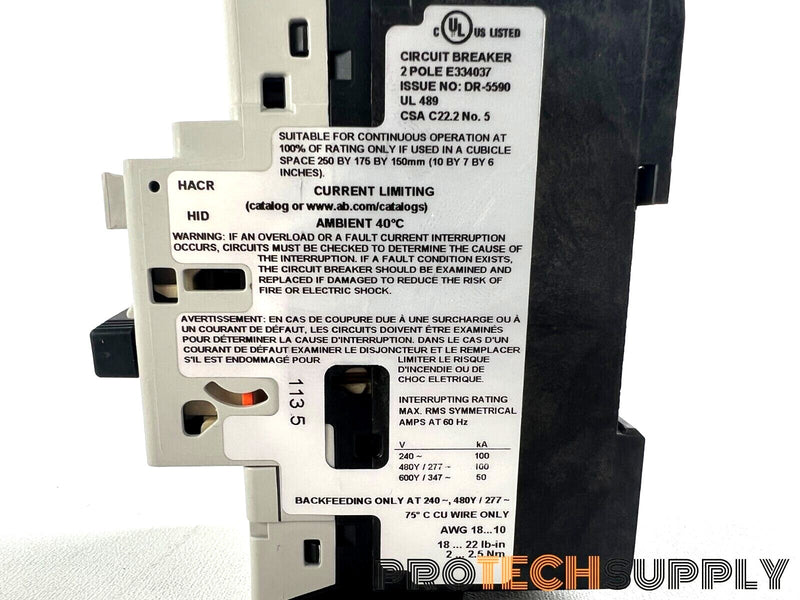Load image into Gallery viewer, Allen Bradley UL 489 2-Pole Circuit Breaker 140U-D6D2-B20 with WARRANTY
