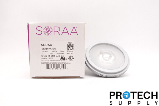 Soraa VIVID PAR 36 Lamp Light 3000K 18.5W SP36-18-25D-930-03 NEW with WARRANTY