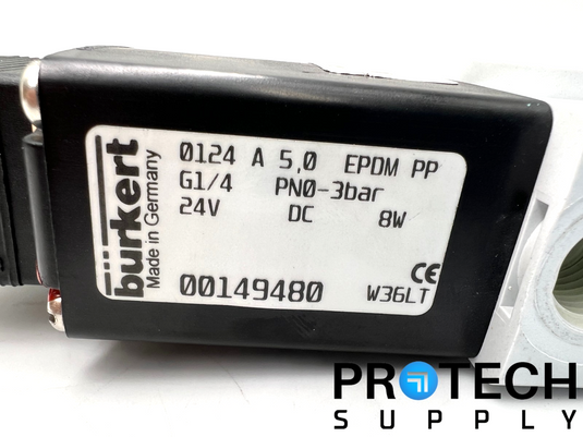 Burkert 00149480 Solenoid Valve 5A 24VDC 8W with WARRANTY
