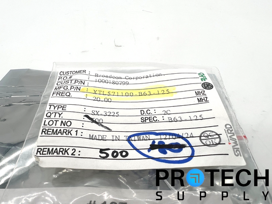 (500/Pk) Siward XTL571100-B63-125 Resonator Crystal with WARRANTY