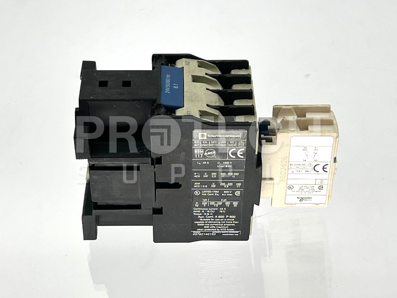Load image into Gallery viewer, Telemecanique LC1 D25004 Contactor + LADN11 Auxiliary Contact Block w/ WARRANTY
