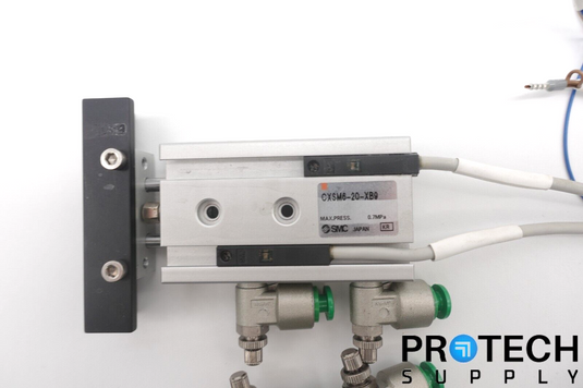 2x SMC CXSM6-20-XB9 Dual Rod Guided Cylinder + Connection Cables with WARRANTY