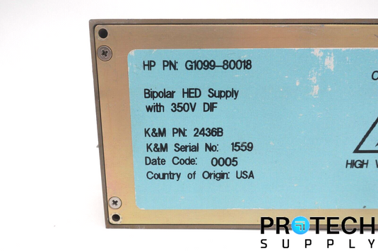 HP / Agilent G1099-80018 BI-POLAR HED Supply with 350V DIF with WARRANTY