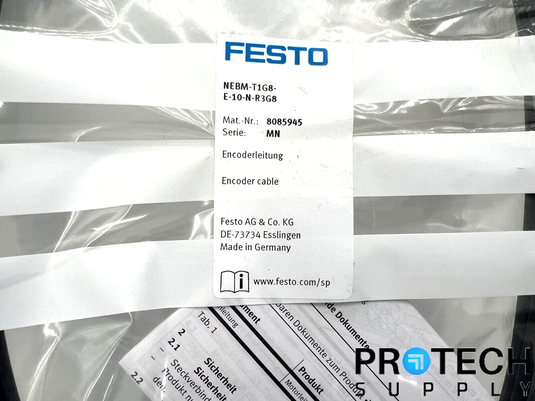 FESTO NEBM-T1G8-E-10-N-R3G8 Encoder Cable NEW with WARRANTY
