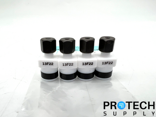 Lot of 8 PlasmaTech PTFE Telfon Fittings 11F22 & 13F22