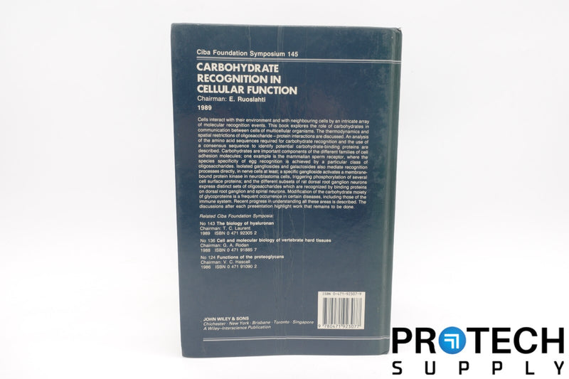 Load image into Gallery viewer, Carbohydrate Recognition in Cellular Function - CIBA Foundation Symposium 145
