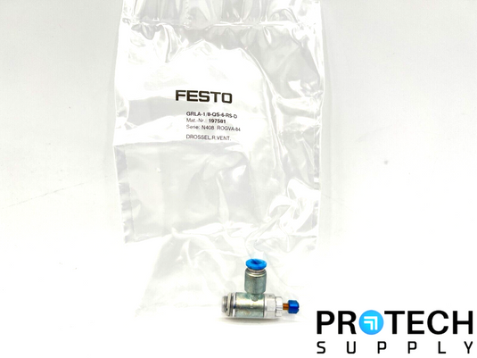 Festo GRLA-1/8-QS-6-RS-D One-Way Flow Control Valve NEW