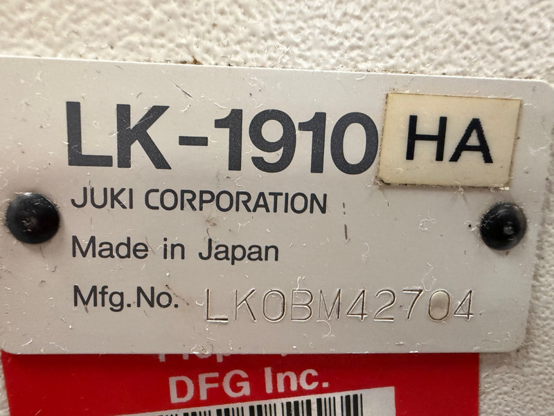 Load image into Gallery viewer, JUKI LK-1910HA Sewing Machine Complete Workstation
