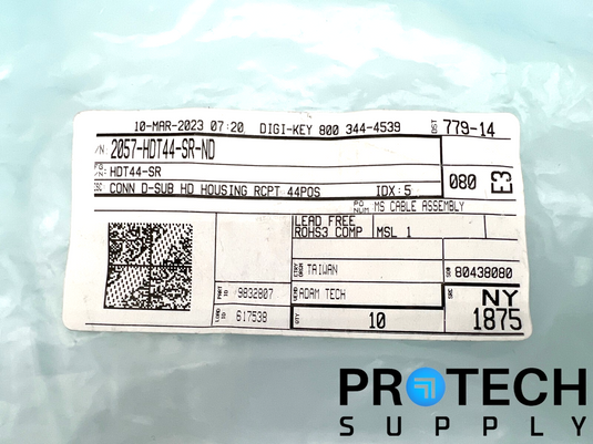 (10/Pk) Adam Tech 2057-HDT44-SR-ND Female Sockets Housing NEW with WARRANTY