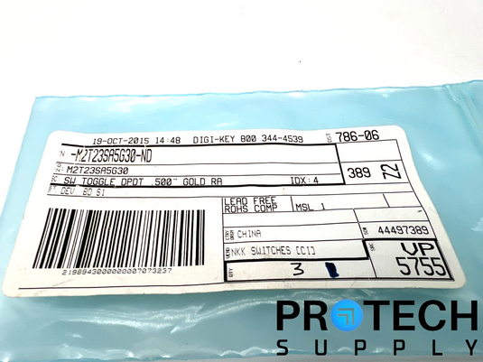 (Pack of 3) NKK M2T23SA5G30 Toggle Switch DPDT Right Angle NEW with WARRANTY