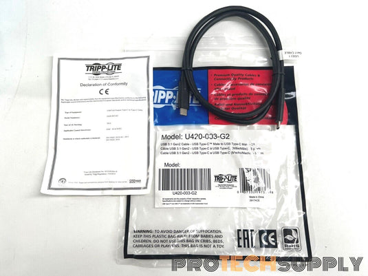 NEW Tripp Lite 0420-003-G2 USB-C Charging/Sync Cable Gen 1 3Ft. with WARRANTY