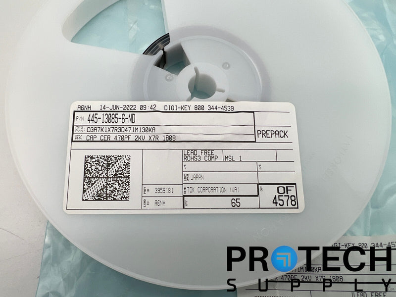 Load image into Gallery viewer, 65/Pk TDK Corp CGA7K1X7R3D471M13KA Ceramic Capacitor 2000V NEW w/ WARRANTY
