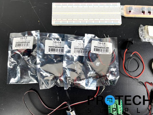 Lot of Misc LED Indicators / Breadboard / KH PCB / Pressure Sensor