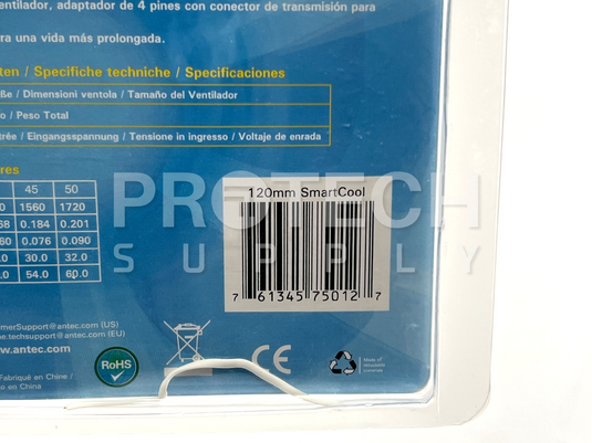 (Lot of 3) Antec Smart Cool 120mm Fan with WARRANTY