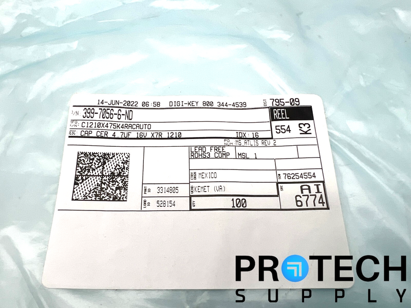 Load image into Gallery viewer, 100/PK KEMET C1210X475K4RACAUTO 4.7 µF Ceramic Capacitor 16V NEW with WARRANTY

