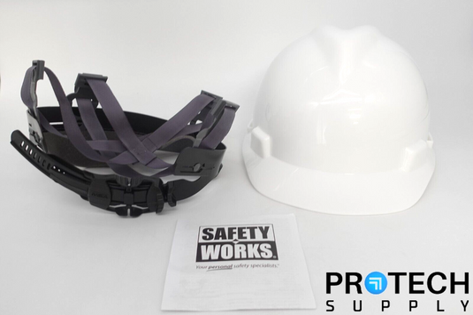 (Lot of 4) Safety Works 818066 Adjustable Hard Hat OSHA Compliant NEW & WARRANTY