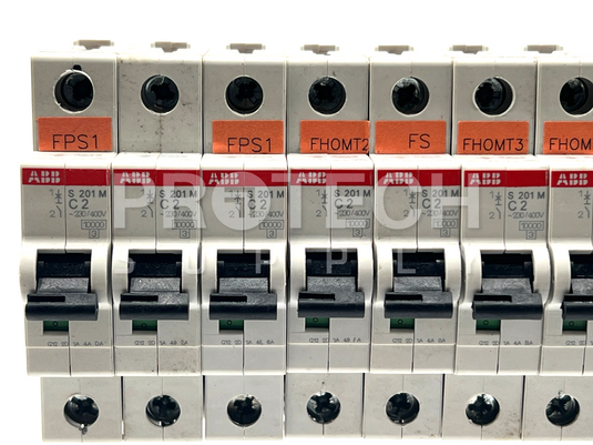 (Lot of 12) ABB 2CDS271001R0024 Circuit Breaker S201M-C2 230/400V with WARRANTY