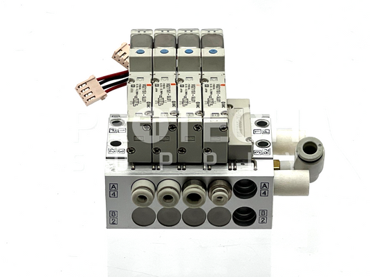 (Assy of 4) SMC VQZ1151-5L01 Solenoid Valve + Base Mount GUARANTEED