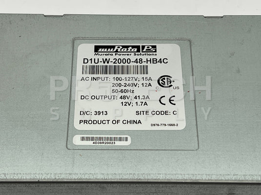 Murata D1U-W-2000-48-HB4C Power Supply 48V GUARANTEED