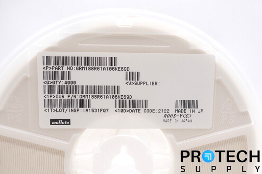 4000/Reel Murata GRM188R61A106KE69D Ceramic Cap 10UF X5R 0603 NEW