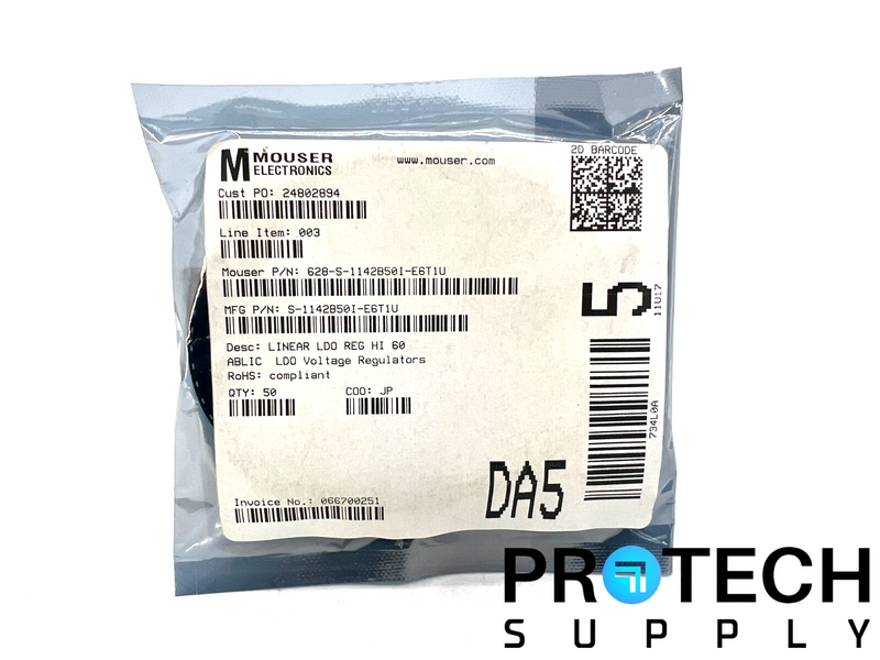 Load image into Gallery viewer, (50/Pk) ABLIC S-1142B50I-E6T1U Linear Voltage Regulator NEW with WARRANTY
