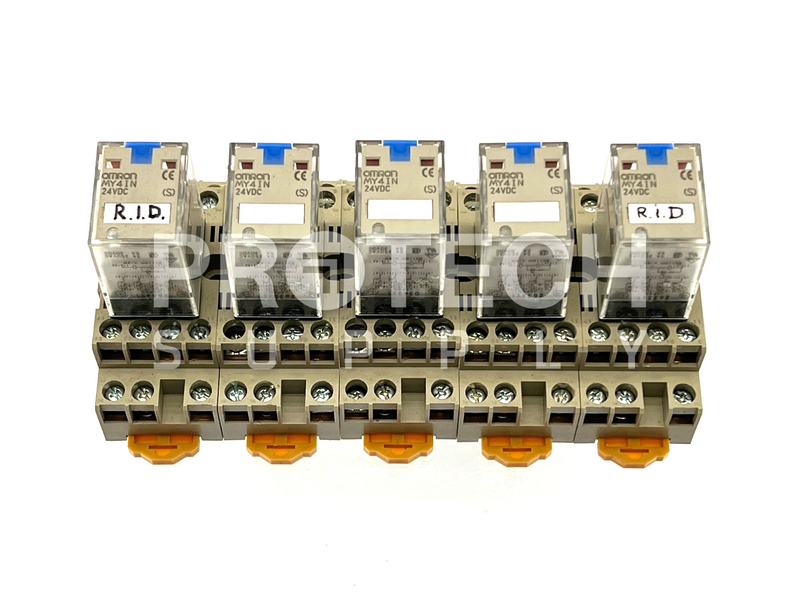 Load image into Gallery viewer, (Lot of 5) Omron MY4IN Relay + 0853EW Relay Base with WARRANTY
