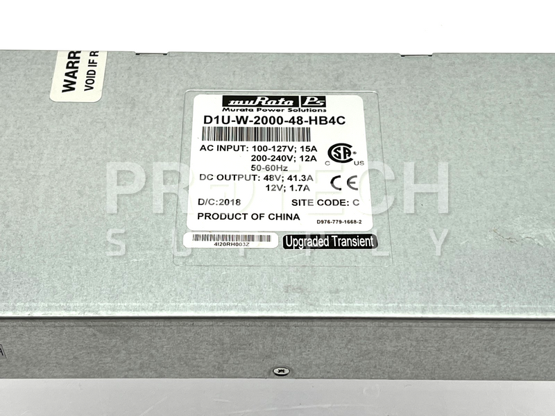 Load image into Gallery viewer, Murata D1U-W-2000-48-HB4C Power Supply 48V FOR PARTS / REPAIR
