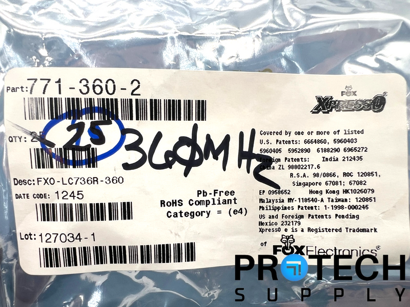 Load image into Gallery viewer, (25/Pk) Fox Electronic&#39;s XpressO FX0-LC736R-360 Oscillator with WARRANTY
