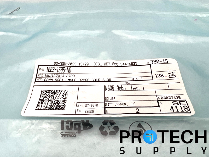 Load image into Gallery viewer, ITT Cannon MKJ1C7W13-37DA Circular Connector Receptacle NEW with WARRANTY
