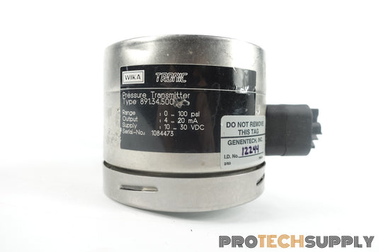 Wika 891.34.500 Tronic Pressure Transmitter with Wika 316 SS-07 with WARRANTY