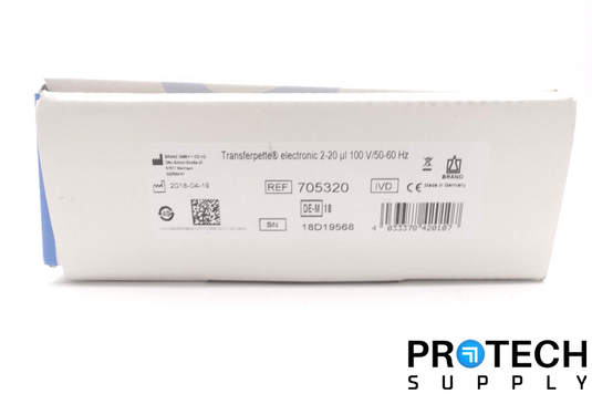 BrandTech 705320 Transferpette / 2-20uL / Electronic Single Channel Pipette NEW