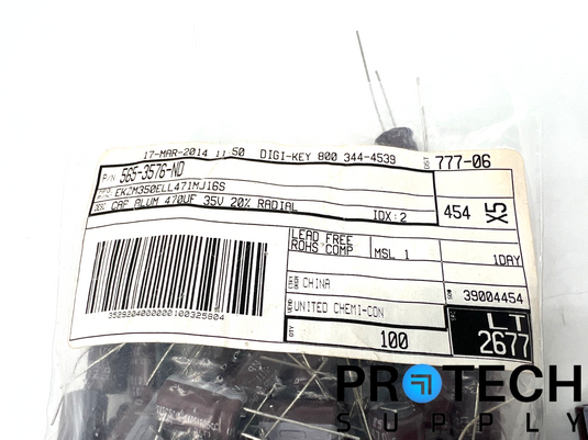 (Pack of 89) Chemi-Con EKZM350ELL471MJ16S Aluminum Capacitor NEW with WARRANTY