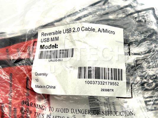 (Lot of 10) Tripp Lite UR050-003 USB 2.0 to Micro USB Cable 3' NEW with WARRANTY