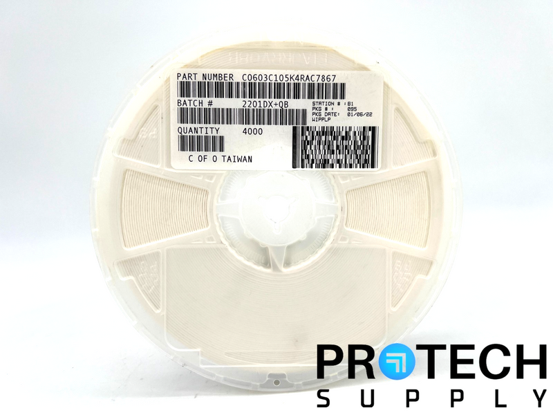 Load image into Gallery viewer, (4000 Per Reel) Kemet C0603C105K4RACTU Ceramic Capacitor NEW
