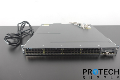 Cisco WS-C3750X-48PF-S 48-Port Gigabit IP Base Switch with Cables w/ WARRANTY