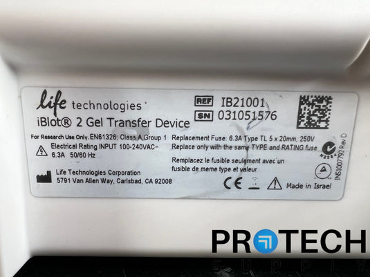 Life Technologies iBlot 2 Gel Transfer Device with WARRANTY