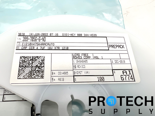100/PK KEMET C1210X475K4RACAUTO 4.7 µF Ceramic Capacitor 16V NEW with WARRANTY