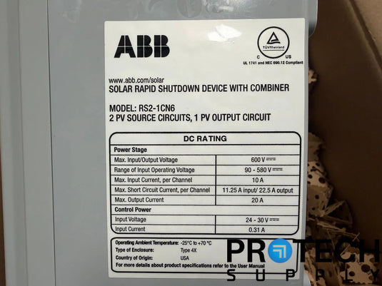 NEW ABB Solar Rapid Rapid Shutdown (RSD) System RS2-1CN6 with WARRANTY