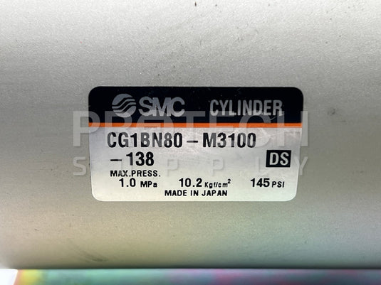 SMC CG1BN80-M3100-138 Cylinder with WARRANTY