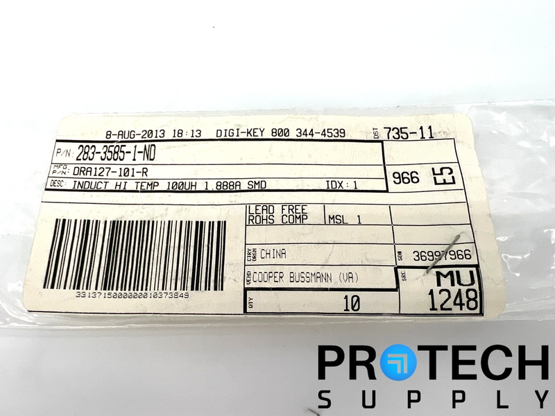 Load image into Gallery viewer, (8/Pk) Electronics Division DRA127-101-R Shielded Inducto 100µH NEW w/ WARRANTY
