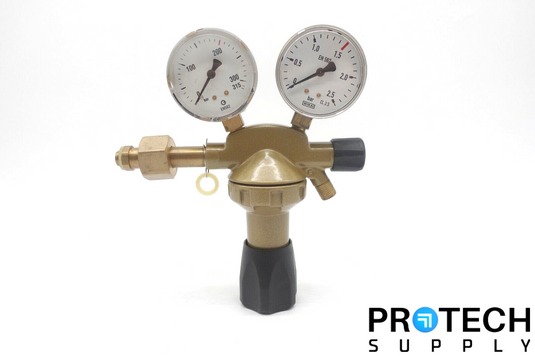 GCE Pressure Reducer 200Bar for Argon w/ Pressure Gauge & Flow Meter w/ WARRANTY