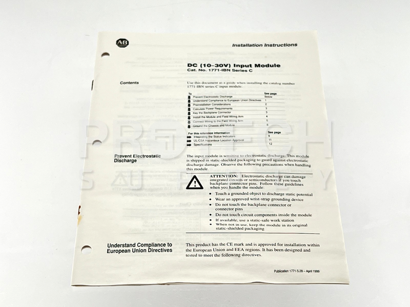 Load image into Gallery viewer, Allen Bradley 1771-IBN C DC Input Module Rev E01 with WARRANTY
