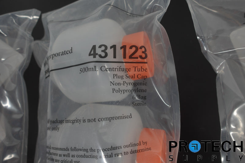 Load image into Gallery viewer, Lot of 24 Corning 431123 500mL PP Centrifuge Tubes + Holding Tray NEW &amp; WARRANTY
