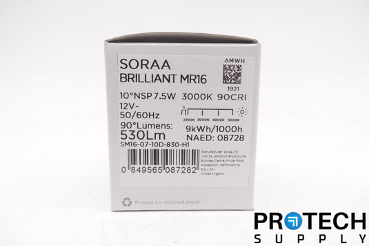 Soraa Brilliant MR16 / Bulb G5.3 3000K 10° / SM16-07-10D-830-H1 NEW w/ WARRANTY