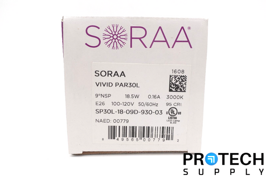 Soraa Vivid PAR30L / LED Bulb E26 3000K 9° / SP30L-18-09D-930-03 NEW & WARRANTY